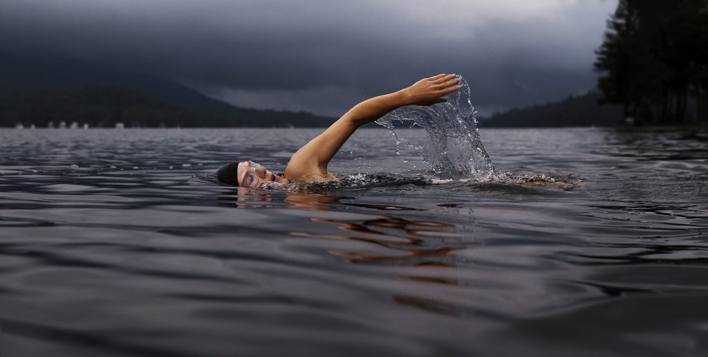 outdoor swimmer, swimming, lake, open water swimming